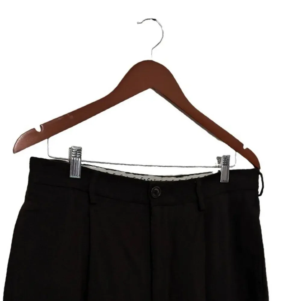 Moschino Trouser Men Wool Pleated Size 40 Dark Brown Corporate Business Vintage